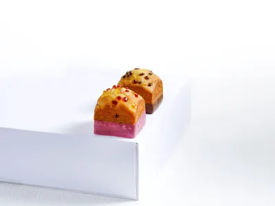 Мафін з полуничними перлинами